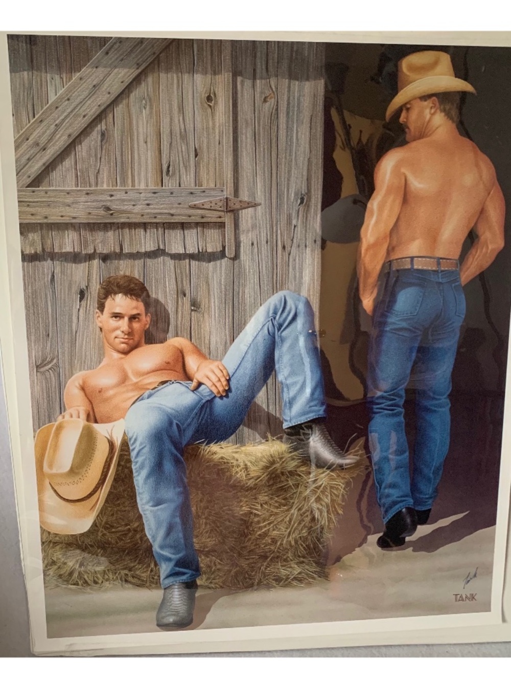 Vintage Signed Print by Tank 24 x 20" Print on paper Signed by artist